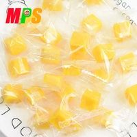 Bonbons gélifiés individuels saveur mangue en forme de cube, à base d'amidon, doux et moelleux