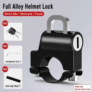 Antivol de casque pour moto électrique et scooter à batterie – Gadget antivol en alliage de zinc avec crochet dédié pour une fixation sécurisée - Product Image 2