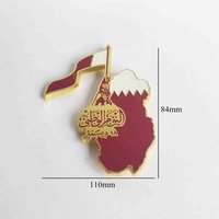 Métal métallique or état du Qatar compagnie aérienne logo uniforme costume manteau col poche broche badge broche broches badges broches