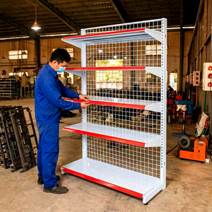 Étagère de supermarché en métal, gondole de présentation, rayonnage en treillis métallique pour magasin de détail, taille personnalisée pour épicerie - Product Image 5