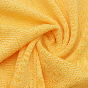 Giao hàng nhanh 2 ngày Vải Pointelle 220gsm 96% <span class=keywords><strong>Polyester</strong></span> 4% Spandex Vải dệt Jacquard dành cho quần áo nữ mùa xuân - Product Image 5