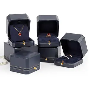 Joyas Logo personalizzato stampato da viaggio di lusso in carta di velluto set di gioielli scatole scatole scatole confezione regalo