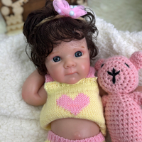 Poupée bébé réaliste en silicone sculpté à la main de 12 pouces, corps entier, yeux bleus, jouet doux pour tout-petits avec cheveux