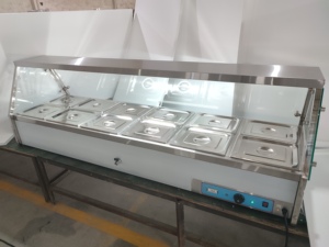 Soupe électrique commerciale en acier inoxydable de qualité alimentaire GN1/1 <span class=keywords><strong>6</strong></span> casseroles piscine Bain Marie avec chauffe-eau - Product Image 2