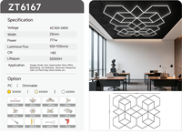 Éclairage LED de plafond dimmable 6500K pour le detailing automobile, idéal pour les studios, garages et showrooms.