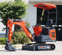 Excavator Mini Crawler Gaohong 1,2 Ton Sistem Hidrolik Penuh dengan Motor & Gear Bosch Rexroth, Konstruksi Kompak