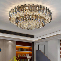 Lustre en cristal nordique pour salon, décoration moderne de luxe, lampe de plafond intérieure