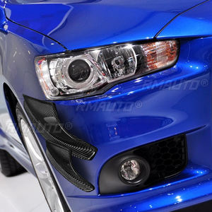 Para Mitsubishi Lancer Evolution X EVO 10 2008-2010, Alerón Lateral Delantero de Fibra de Carbono, Divisores, Cubierta de Ventilación de Aire - Product Image 5