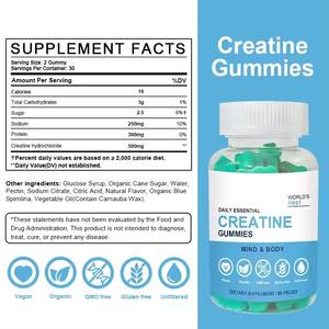 Gomme di Creatina Monoidrato 5000mg a Marchio Privato OEM, Integratori Energetici Pre-Allenamento per la Crescita Muscolare - Product Image 5