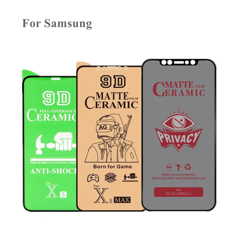 Para Samsung S9 Plus Galaxy Nano HD High Clear Mobile Cell Phone Screen Protector Privacidade Film Matte Ceramic Covers