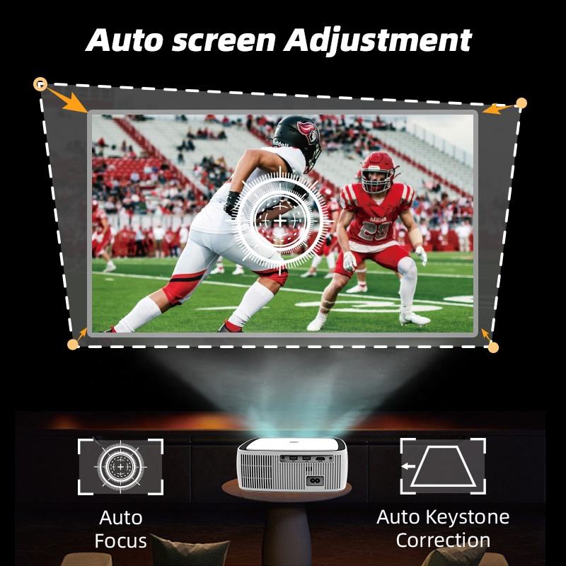 ORANGLES Smart Mini 4K Portable LED Projector | Outdoor Home Theater with Android & WiFi | Movie Projector for Phone – orangles Kuwait - detailed closeup view - illustrating benefits - Image 3 of 6 | created for all | Shop Smart Mini 4K Portable LED Projector | Outdoor Home Theater with Android & WiFi | Movie Projector for Phone – orangles Kuwait North Carolina | Free Shipping ORANGLES