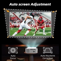 Mini Projecteur LED Portable Intelligent d'Extérieur, Vidéoprojecteur Smart Home Cinéma 4K avec Android Wifi et Fonction Téléphone