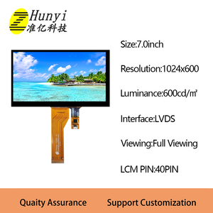 Bán hàng nóng 7.0 ''1024x600 Độ phân giải 7.0 inch mipi <span class=keywords><strong>DSi</strong></span> giao diện cảm ứng LCD hiển thị bình thường màu đen 600niits cho máy POS - Product Image 5