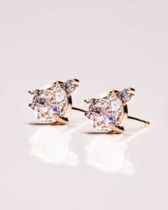 Classic Round Brilliant Diamond <b>Stud</b> Earrings 925 <b>Sterling</b> <b>Silver</b> Elegant Jewelry for Wedding Party Daily Wear - Product Image 2