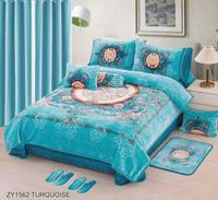 Ensemble de literie de luxe en gros 12 pièces pour lit King Size, collection couverture d'hiver et rideaux assortis, doux et chaud