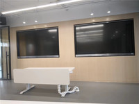 Podium de classe intelligente d'université Bureau d'ordinateur électrique à double moteur réglable en hauteur Table de levage électrique