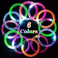 Bracelet LED néon Offre Spéciale accessoire lumineux créatif pour adultes enfants clignotant lumineux décorations de fête de fête rougeoyante