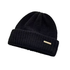 Women's Winter <b>Warm</b> Knitted <b>Hat</b> With Ear Protection Windproof Beige Large Head Circumference 58-60cm Casual Style - Product Image 4