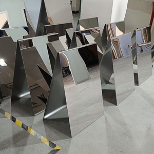 Double Sided Advertising Display Metal Mirrored Brushed Stainless Steel A-<b>Frame</b> Shop Sign Stand Sidewalk a <b>Frame</b> Sign Board - Product Image 3