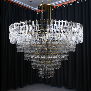 Lustre rond à étages RHOEM RH Marignan, lustre en cristal pour salon, villa, escalier, lampes de luxe, décoration intérieure - Product Image 4
