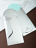 Enveloppes personnalisées avec logo imprimé, estampage à chaud or, détails en relief/creux, carton argenté, cadeaux d'entreprise, dignes d'Instagram
