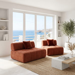 Sofá Seccional Modular Reclinable de Tres Plazas en Corduroy Rosa Polvoriento, Sofá en Forma de L <span class=keywords><strong>para</strong></span> <span class=keywords><strong>Sala</strong></span> de Estar, Centro Comercial u Hotel - Product Image 2