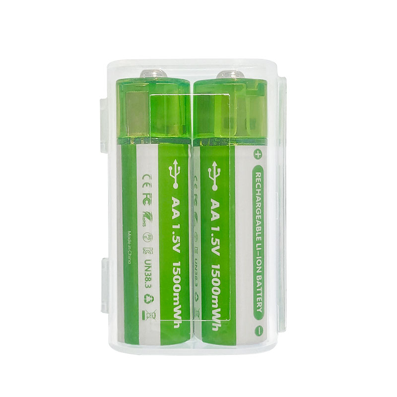 Оптовая продажа, 1500MWH Высококачественная цифровая батарея AA Type C 1,5 V Usb перезаряжаемые литий-ионные батареи
