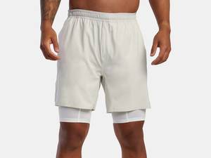 2 in 1 da uomo <span class=keywords><strong>Micro</strong></span> Mesh <span class=keywords><strong>Shorts</strong></span> da allenamento da ginnastica da Jogger pantaloncini da uomo in poliestere ad asciugatura rapida mimetica - Product Image 2