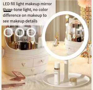 Espejo de Maquillaje Portátil LED Más Vendido en 2025, Enchufe Personalizable, Luz Tricolor, Personalizado para Sala de Estar, Dormitorio, Residencia - Product Image 2