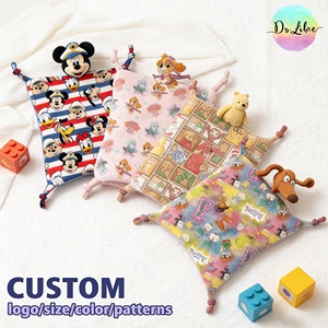 Loveys personnalisées en bambou Couvertures de sécurité pour bébés Lovey en bambou de caractère Produits de literie pour nouveau-nés - Product Image 2