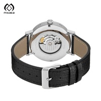 Montre pour homme avec cadran à chiffres romains et boîtier en acier inoxydable, montre à phases lunaires, montre automatique pour homme, 38 mm