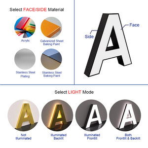 Không có moq tùy chỉnh màu đen mờ backlit Led ánh sáng chữ ngoài trời dẫn đăng ký Logo cho công ty kinh doanh khu vực tiếp tân trang trí - Product Image 6