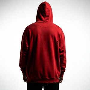Sweat-shirt à capuche oversize de haute qualité pour homme, en coton molletonné, style décontracté, design vieilli, coupe classique, couleur unie, collection automne 2026 - Product Image 1