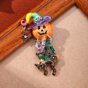 Broche de <span class=keywords><strong>Calabaza</strong></span> de Bruja de Halloween para Mujer, Accesorio Versátil para Fiestas - Product Image 1