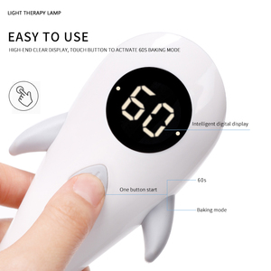 Lampe à ongles professionnelle en forme de baleine, rechargeable par USB, mini sèche-ongles, séchage du gel UV LED, lumière de manucure - Product Image 2