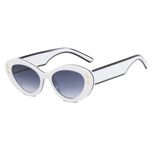 Women's Customized Oval <b>Sunglasses</b> Fashionable Street Photos Cat Eyes Rice Nails <b>Sunglasses</b> - Product Image 6