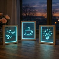 Lampe de chevet moderne en acrylique blanc chaud RGB, petite quantité minimale de commande, pour une ambiance romantique et un éclairage décoratif de bureau
