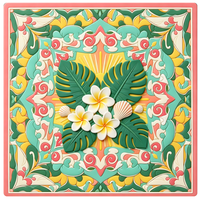 Tapis de Mahjong Américain de Luxe Style Fantaisie Moderne, Multi-tailles, Antidérapant, Réduction du Bruit, Sans Plis