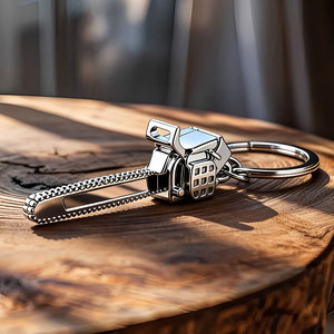 Porte-clés en métal en forme de tronçonneuse, cadeau promotionnel personnalisé d'usine, porte-clés créatif 3D en forme de tronçonneuse - Product Image 5