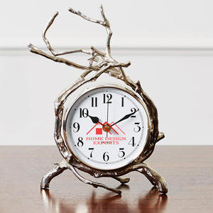 Latest Design Aluminium <b>Desk</b> Clock for Living Room Decor Wholesale <b>Cheap</b> Price Decorative Table Clocks for Home Decorations - Product Image 1