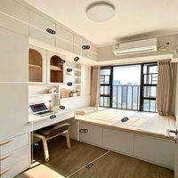 Meubles de chambre en tatami sur mesure, design épuré et soigné, panneau à faible teneur en formaldéhyde, écologique et durable