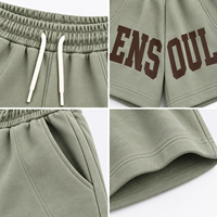 Fabricant de vêtements streetwear, shorts en molleton personnalisés, design original, impression de lettres en relief, pour hommes