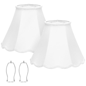 Abat-jour en tissu européen à bord festonné pour lampe de table - Product Image 5
