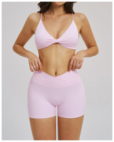 Ensemble de sport 2 pièces pour femme grande taille, personnalisé, séchage rapide, avec brassière dos nu et short de cyclisme – Vente en gros pour l'été
