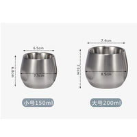Accessoires de cuisine, tasse à café à double paroi en acier inoxydable, tasse à expresso mate, tasse à café en métal 304 pour café, bar, maison, cuisine