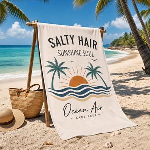 Custom Sublimated Digital Promotional Business Gift <b>Beach</b> With Printed Logo Personalized <b>Microfiber</b> <b>Towel</b> - Product Image 1