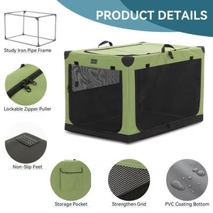 Jaula de Viaje Plegable para Mascotas, Transportín Portátil para Perros y Gatos, para Viajes en Auto y Actividades al Aire Libre - Product Image 5