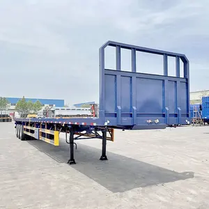 Transportador de recipiente liso, transportador semi caminhão com placa de cabeça para 40 pés