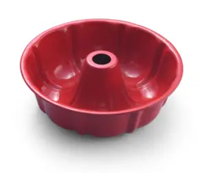 Manufacture Supplier Carbon Steel Cake Pan Mold Non stick granite Color marble coating Cake Bundt pan with silicone handle