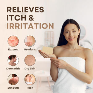 Jabón Vegano Natural <span class=keywords><strong>de</strong></span> Cúrcuma y Ácido Kójico, Jabón Artesanal <span class=keywords><strong>de</strong></span> Avena Blanqueador y Antiacné para Piel Grasa, Uso <span class=keywords><strong>Facial</strong></span> y Corporal - Product Image 5